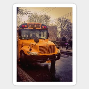 School Bus, Flatbush, Brooklyn, New York City Sticker